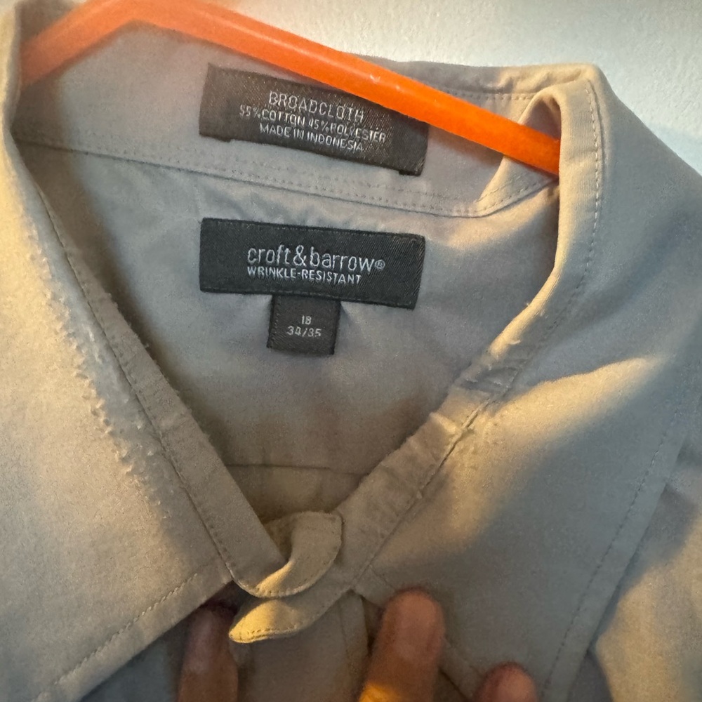 Croft & Barrow Light Tan Wrinkle-Resistant Shirt